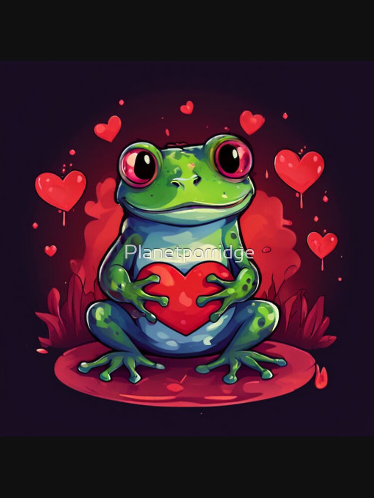 Frog with hearts by Planetporridge