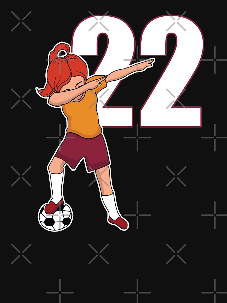 Awesome Soccer Player Girl Number 22 Soccer Athlete Women Athletic Sports Team by VollLaser