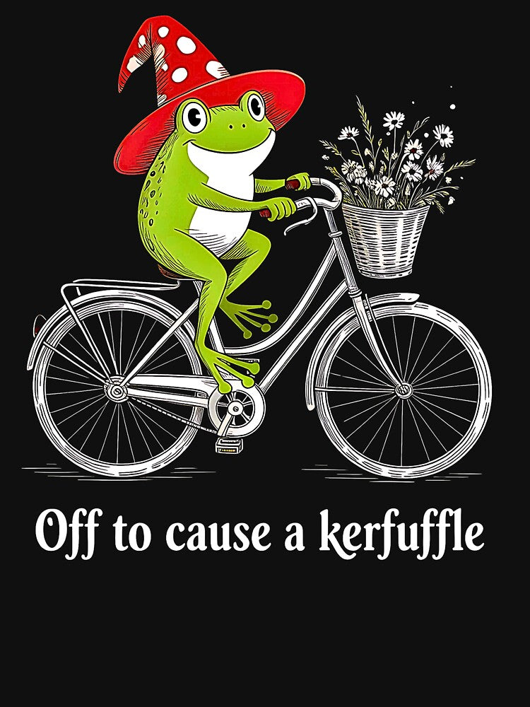 Off to Cause a Kerfuffle Frog, Funny Weirdcore Sayings, Meme by URGlden