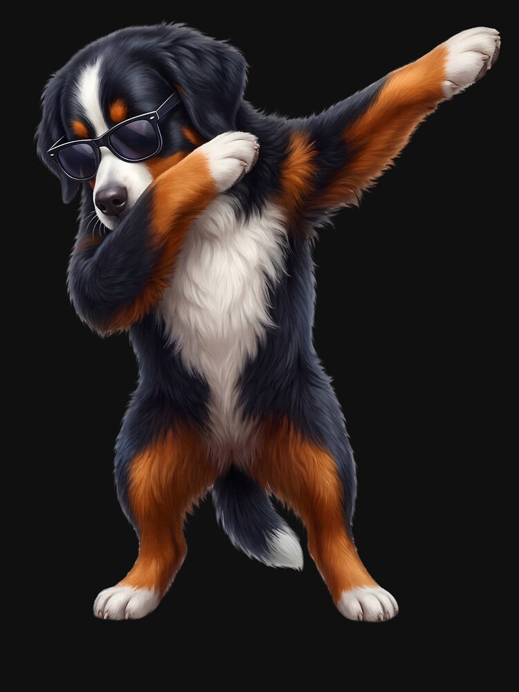 Dabbing Bernese Mountain Dog Mom Dad Lover by TerryConnells