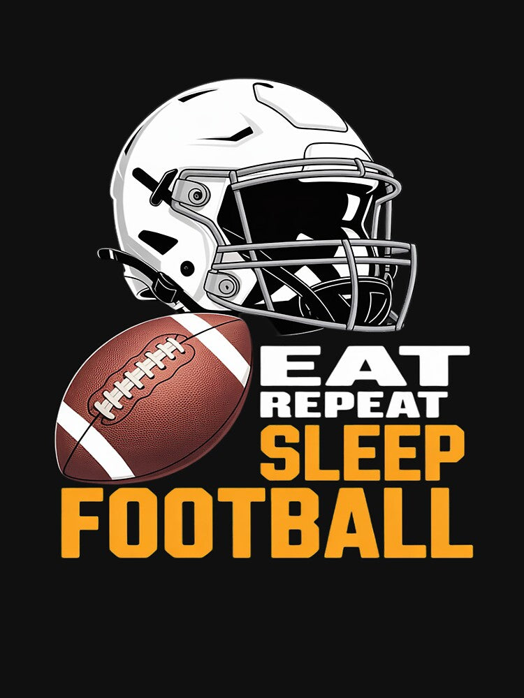 Eat Sleep Football Repeat Adult Funny by GaryBellcvbnb