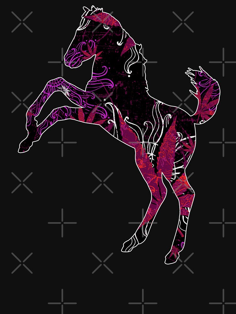 Mustang Horse Trippy Weed Pattern by SoccaTamam