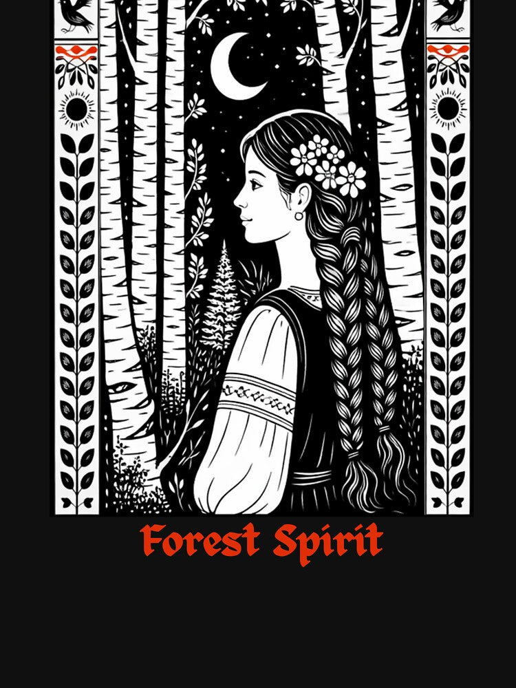 Forrest Spirit Design Mystical Woman with a Trees by Tysia Desings