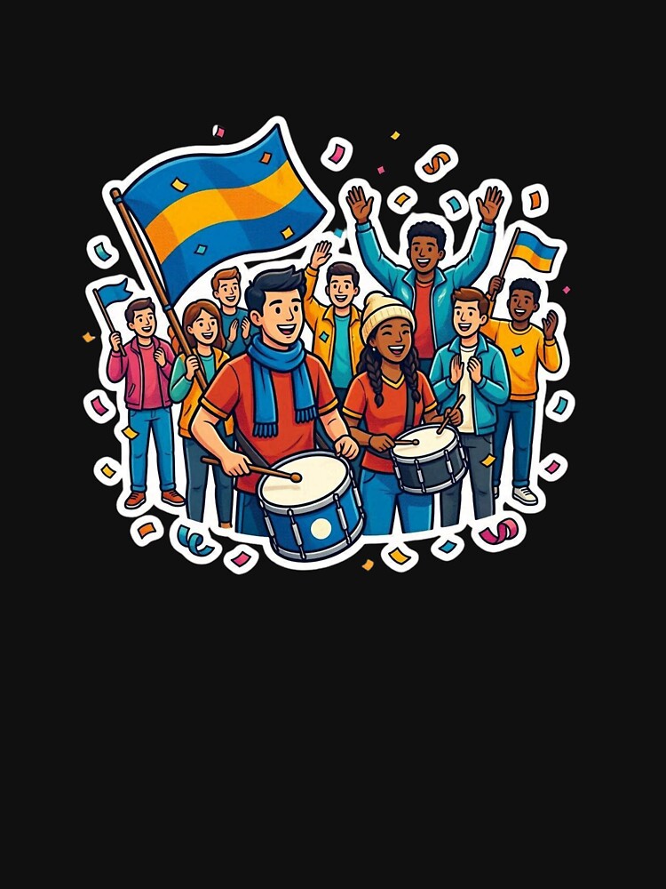 Football Fan Parade Sticker | Soccer Supporters Celebration Design by Pandey14