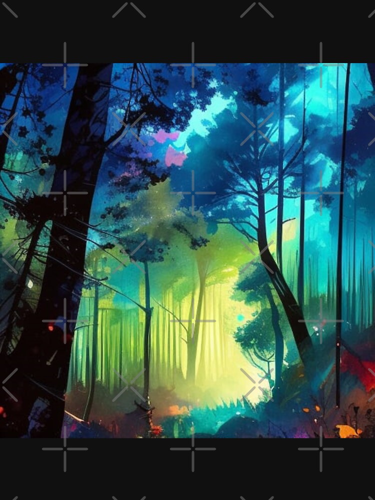 Fantasy Forest Nightscape by GrimSun