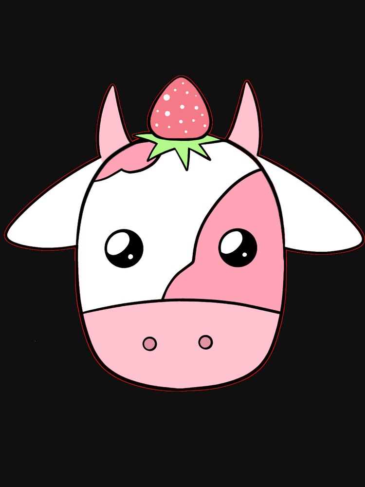 Kawaii Strawberry Cow by Cloudlilies