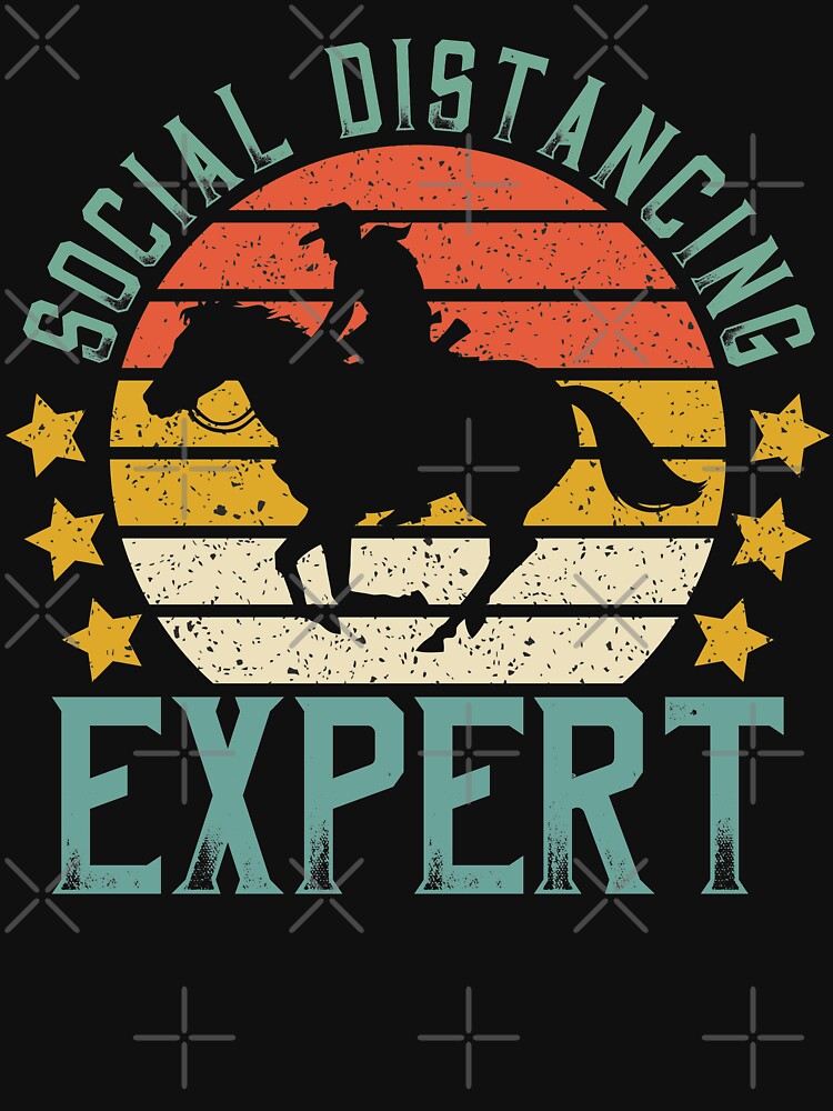 Funny Horse Rider Social Distancing Expert by DreamColor