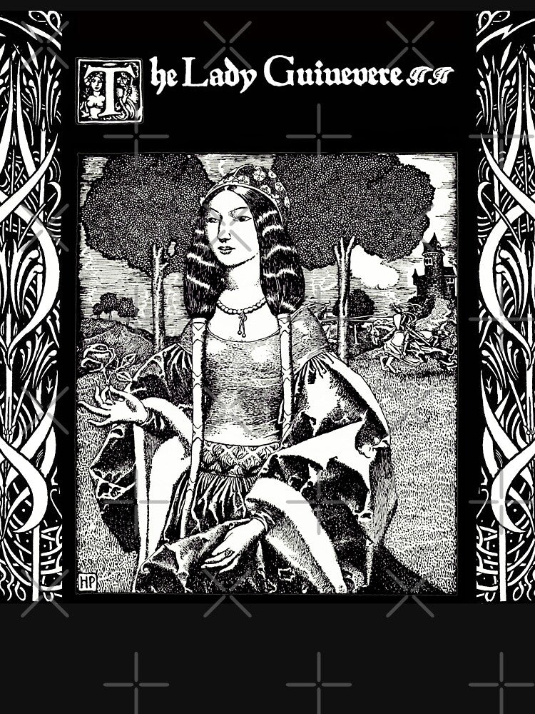 ARTHURIAN LEGENDS,THE LADY GUINEVERE In Black and White by BulganLumini