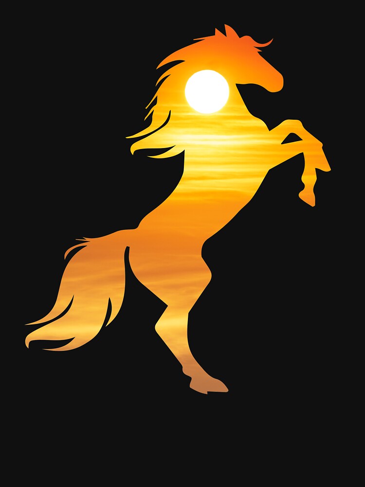 Horse Silhouette Sunrise by alaechamlal