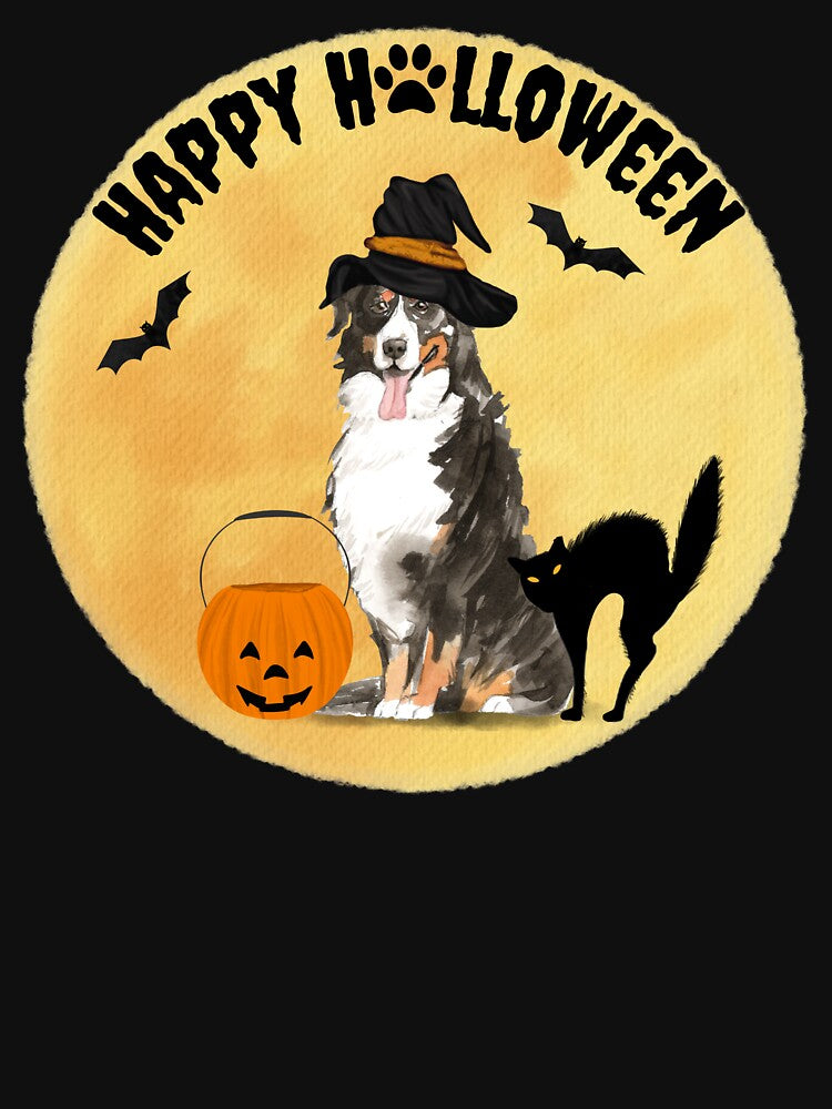 Happy Bernese Mountain Dog Halloween by beastieboutique