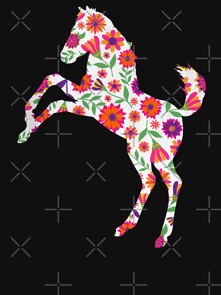 Mustang Horse Mexican Floral Pattern by SoccaTamam