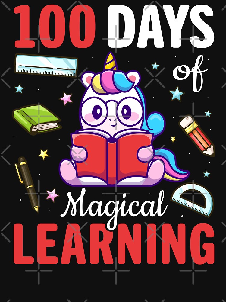Cute 100 Days of Magical Learning School Unicorn Gifts by Best Designer