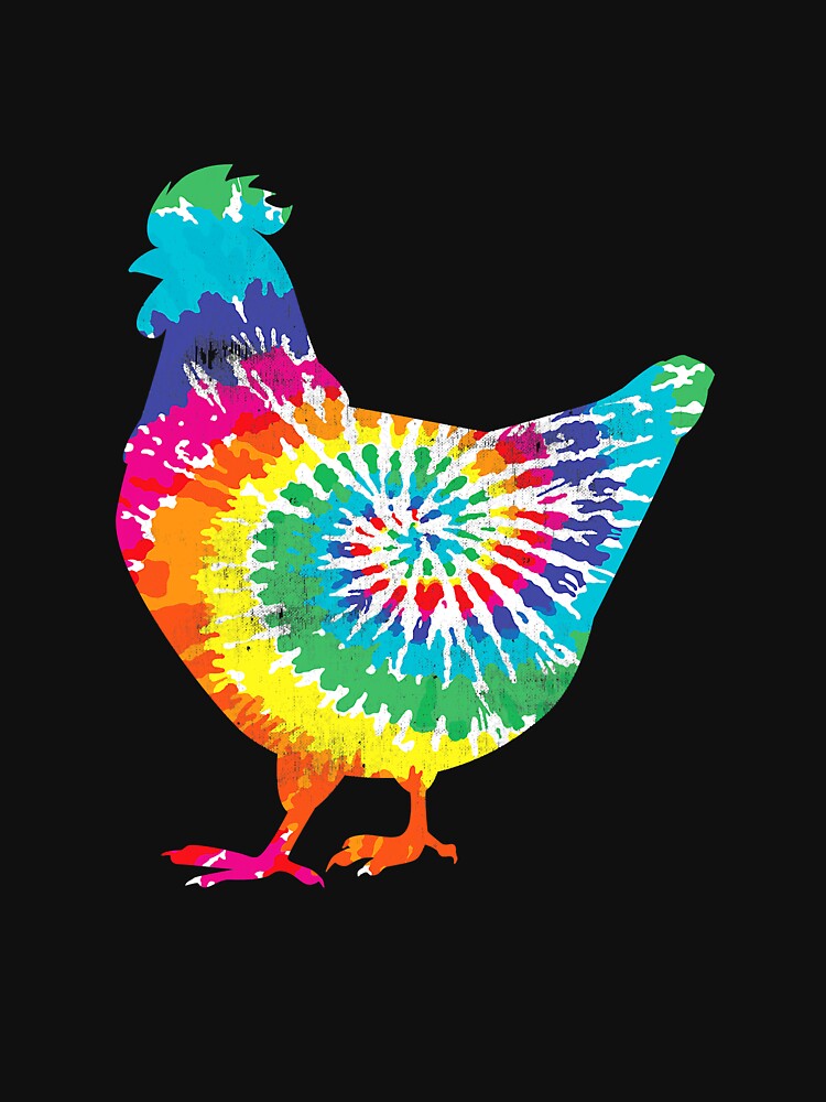 Tie Dye Chicken Hippy Farmer Hobby Farm by jackjerry