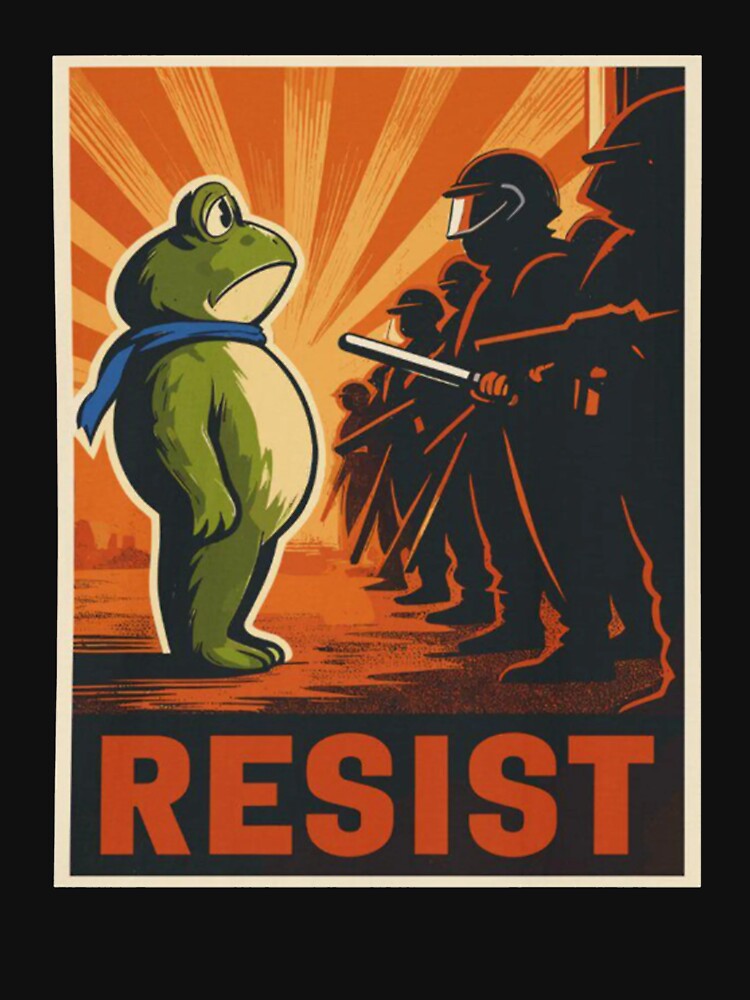 Portland Frog Protest Resist by peggycantu