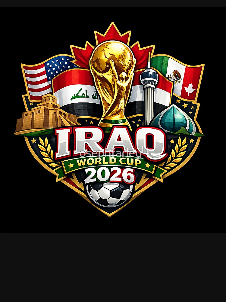 Proud Iraq Football Supporter Green White Black Design by osephfarley4