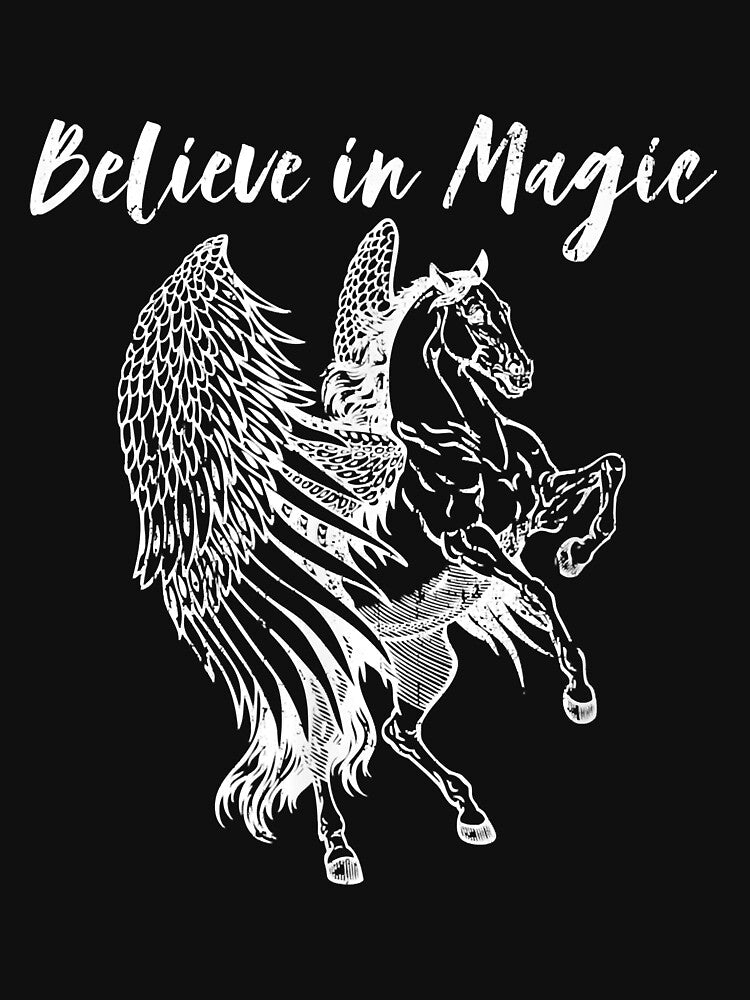 Flying Pegasus Horse BELIEVE IN MAGIC Fairy Tales Vintage by doria7fjly