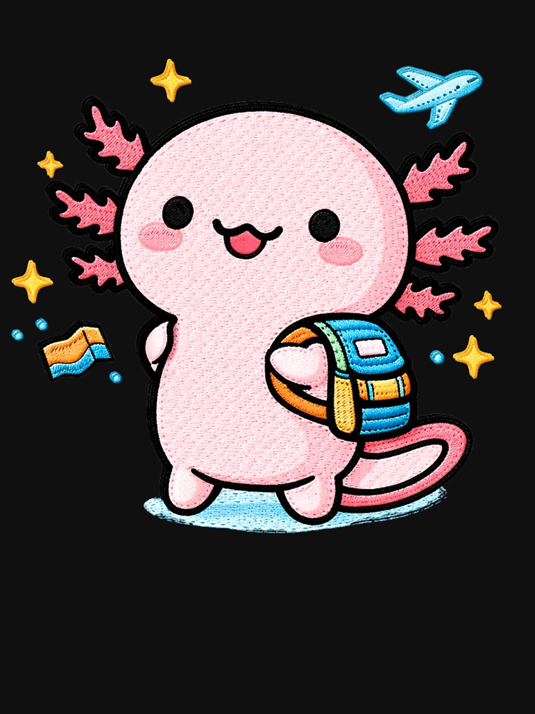 Travel Backpack Axolotl – Cute Kawaii Adventure Axolotl Traveler by ColorSplash123