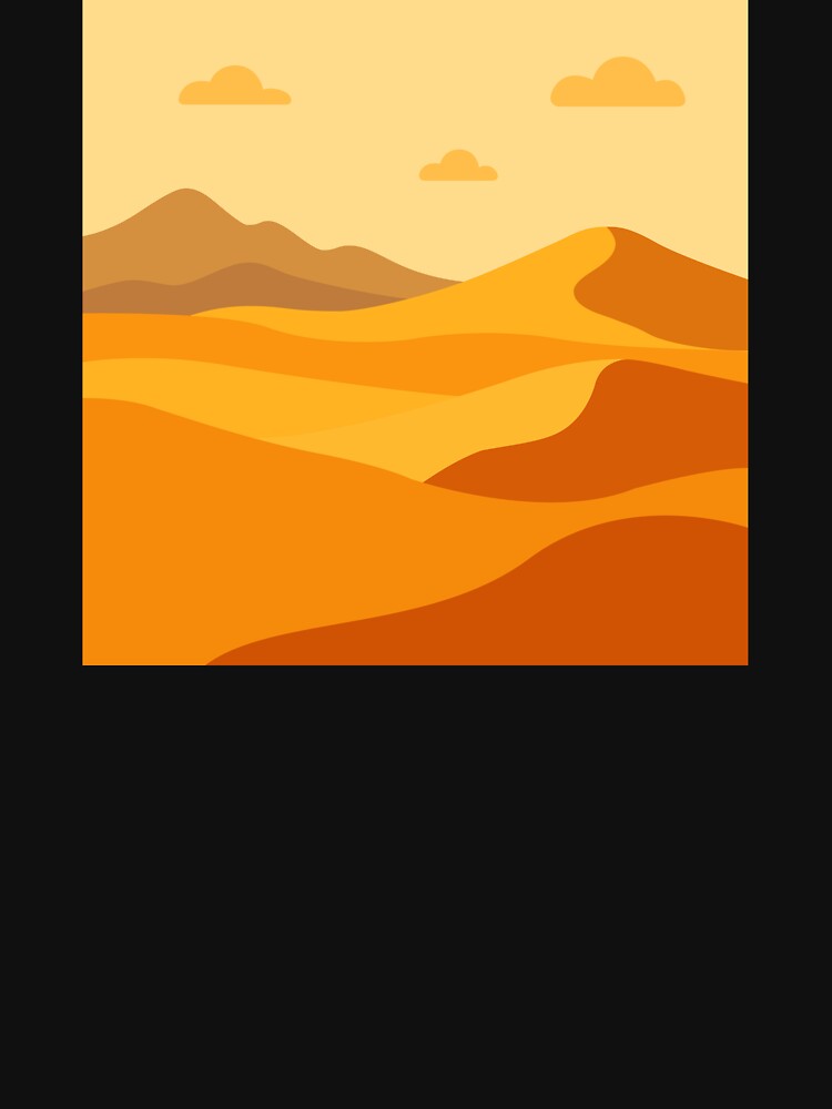 Desert Dunes at Sunset | Flat Vector Landscape Art by Vector Jack