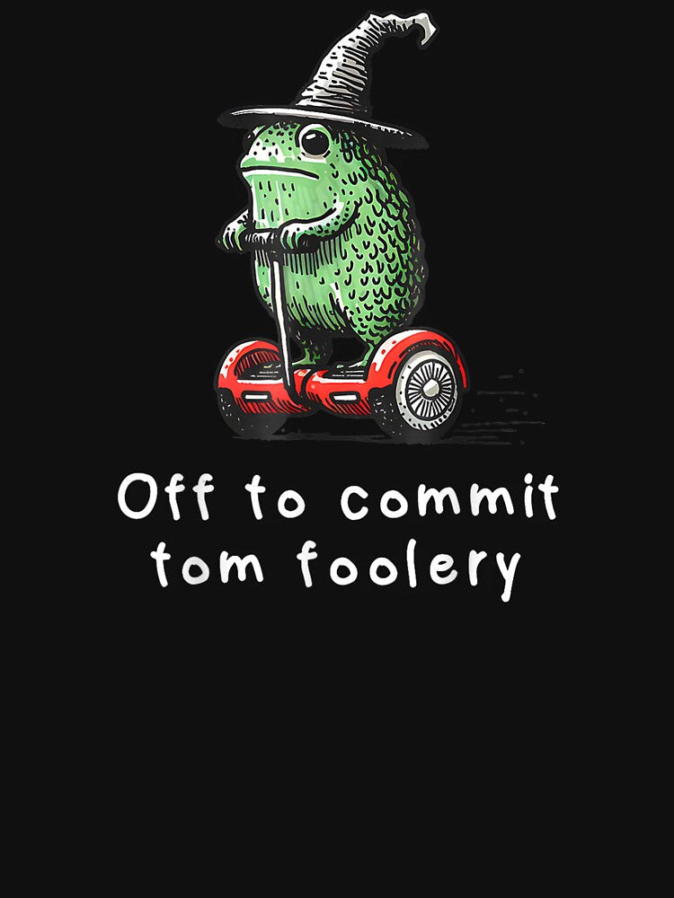 Off To Commit Tom Foolery Funny Raccoon Frog by PetPanache