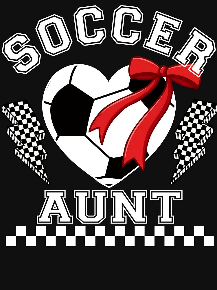 Soccer Aunt Heart Bow Vintage Tee by LarryMBrown