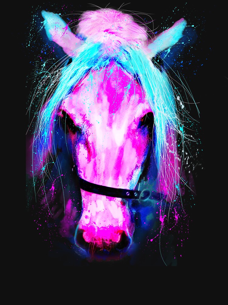 Horse - Horse Lover - Horse Color Pink by JuxNdx