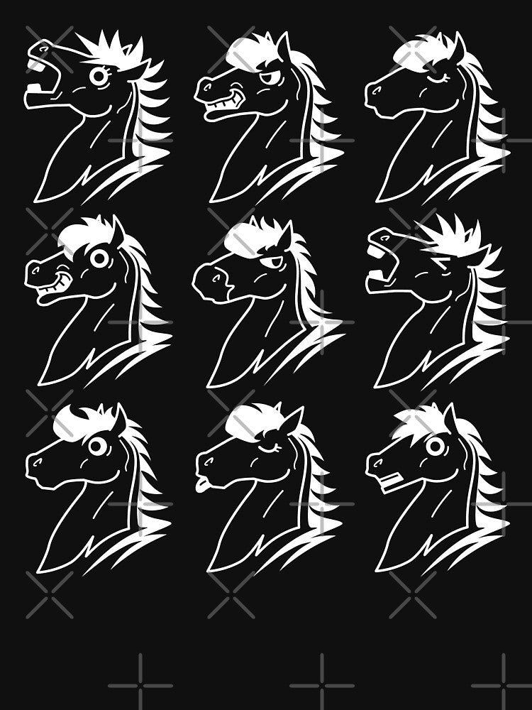 Funny Horse Faces – Expressive Equine Collection_BK by AckeeWolf