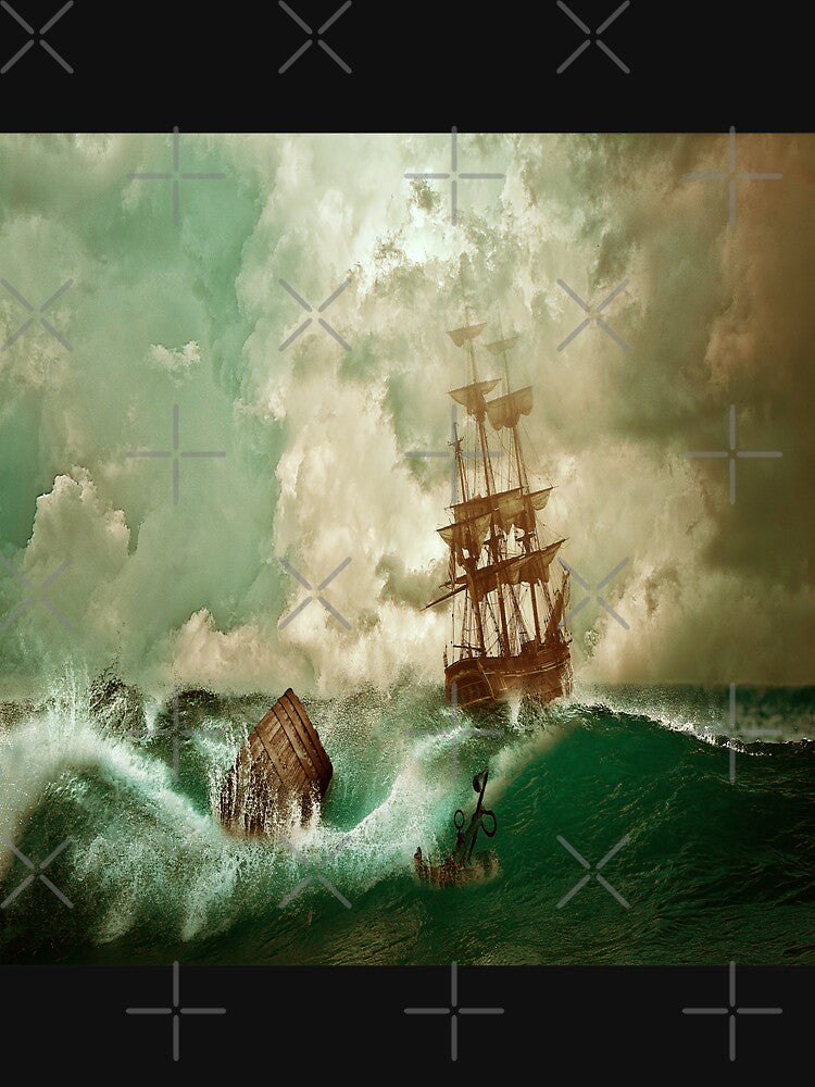 green Ocean storm ship by MousaObaid