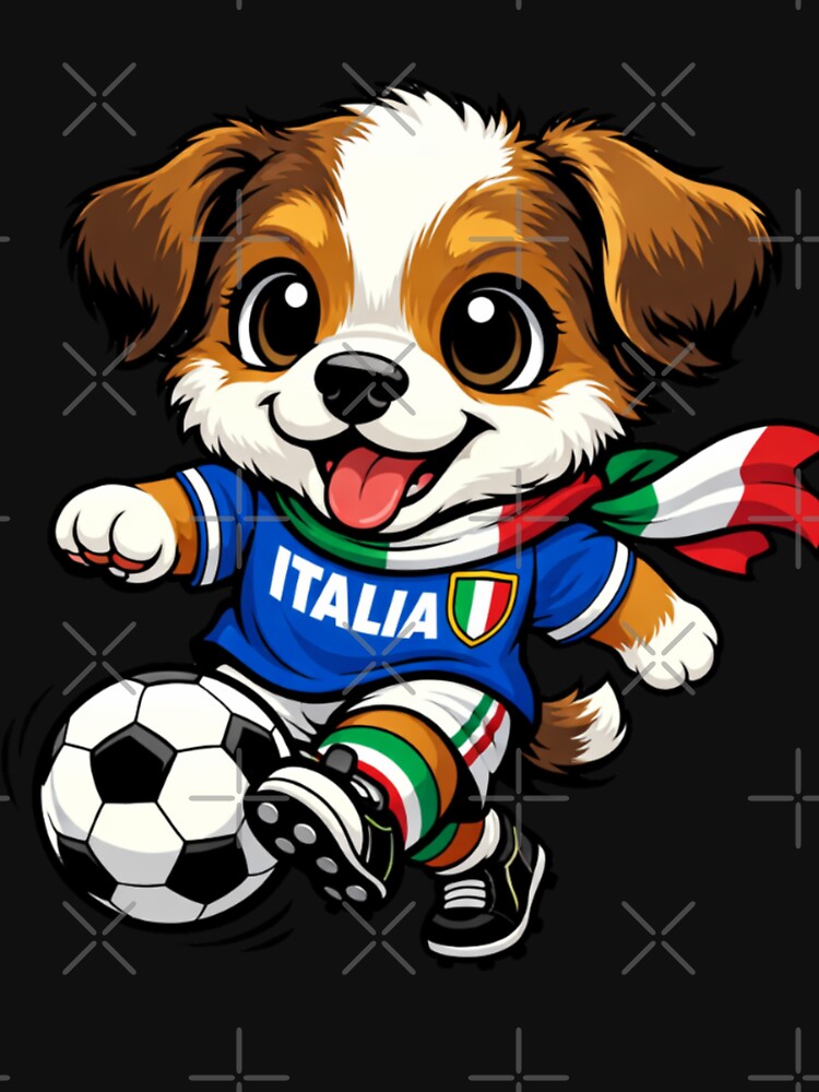 Cute Dog Italia Soccer Fan Puppy Football by Tsugraf Designs