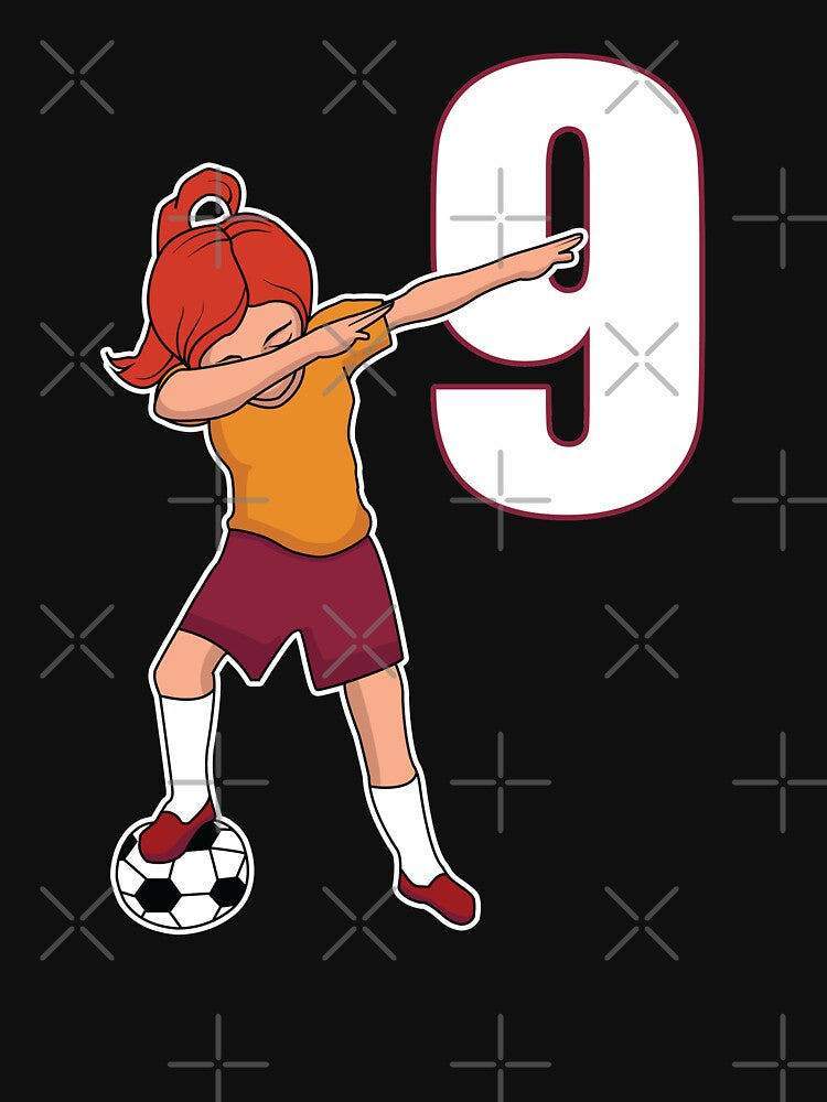 Awesome Soccer Player Number 9 Soccer Athlete Athletic Sports Team by VollLaser