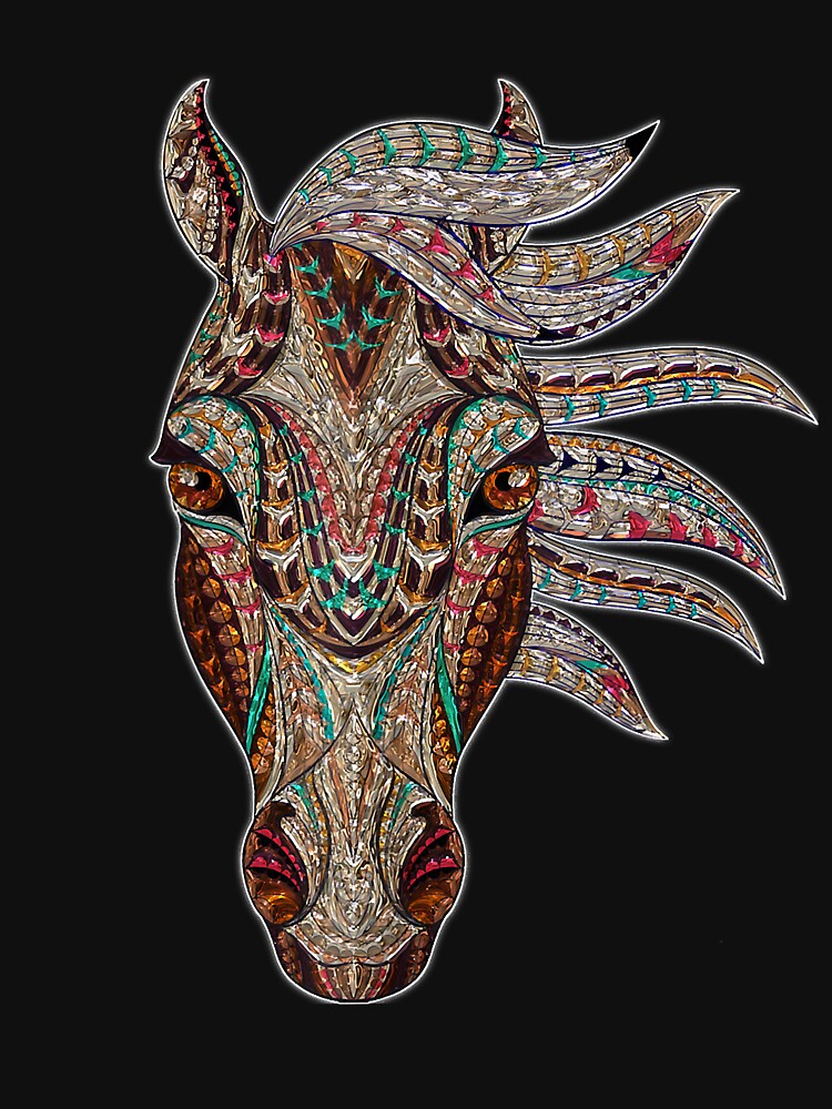Horse Tribal Abstract Art by spherevilla