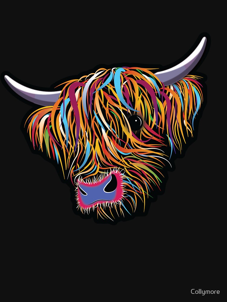 Colourful Highland Cow Poster by Collymore