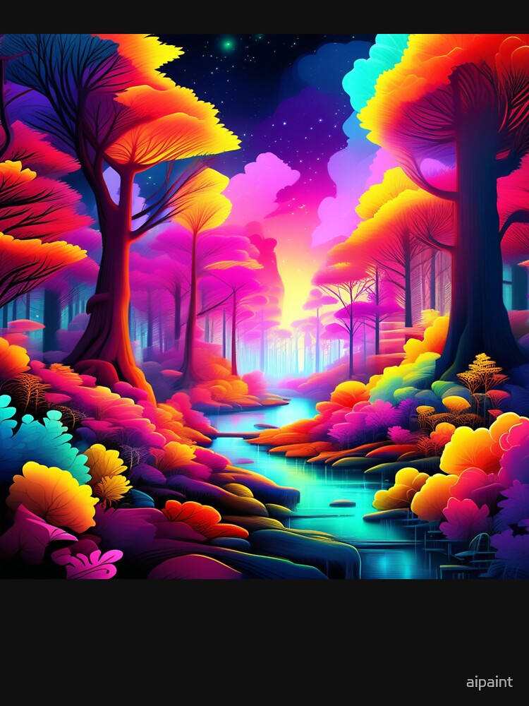 forest in bright colors by aipaint