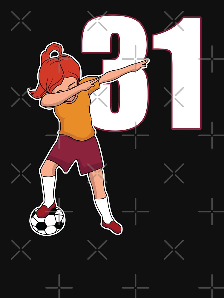 Awesome Soccer Player Girl Number 31 Soccer Athlete Women Athletic Sports Team by VollLaser