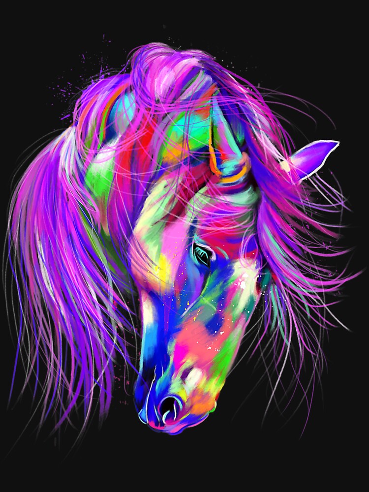 Beautiful Horse Head Watercolor Animal Funny Horses Lover by MarkHudson78