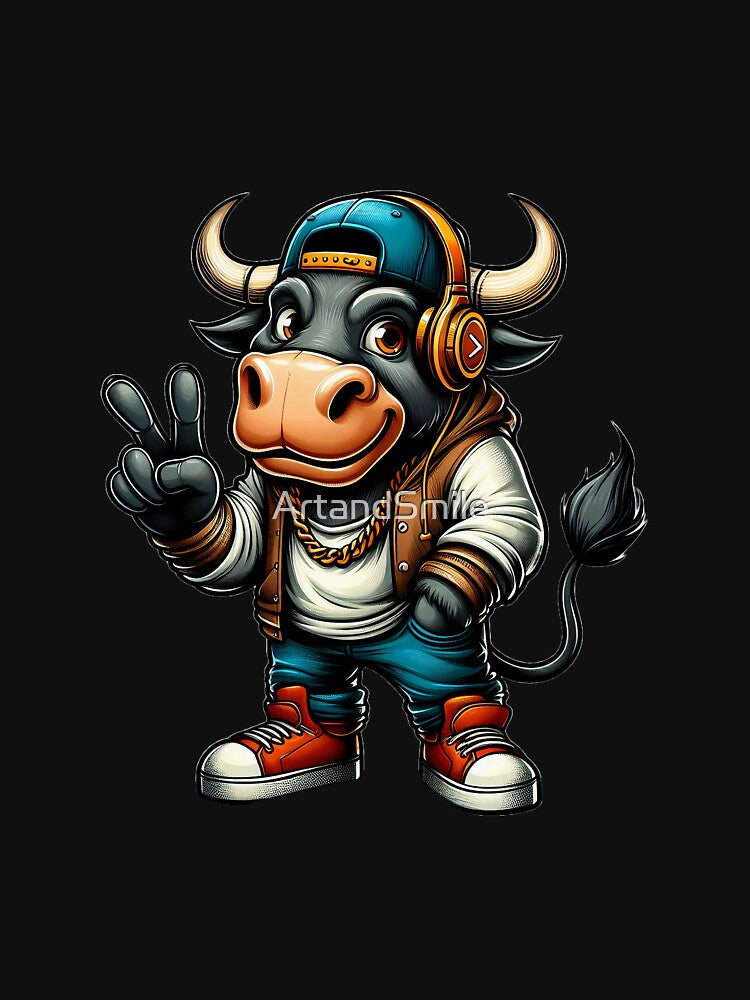 Adorable and cool urban cow by ArtandSmile