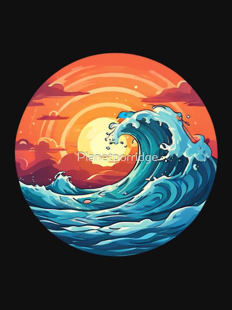 Sunset Ocean Wave by Planetporridge