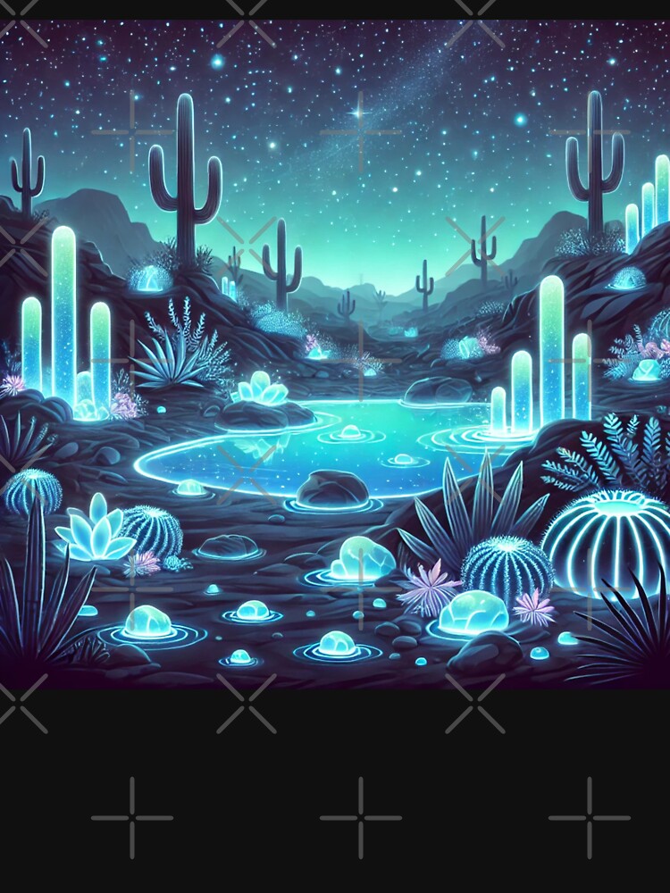The Glowing Desert: A Mystical Oasis Under the Stars by Meta2Physical