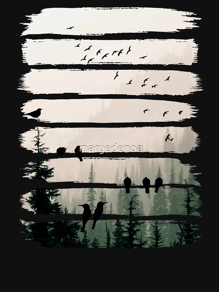 Birds Watching Birds At Sunset by maryedenoa
