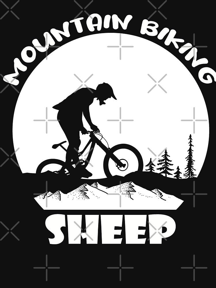 Mountain Biking Sheep Funny Quote Mountain Bikes by peachyline