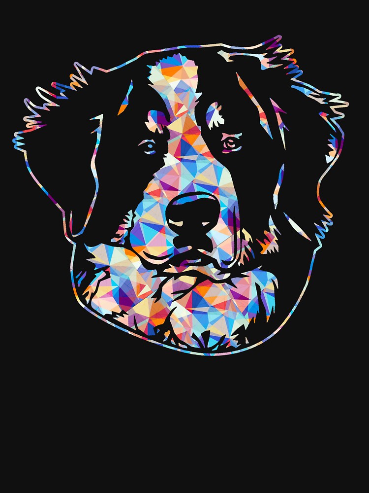 Cool And Awesome Bernese Mountain Dog Geometric by UnknownArtistt