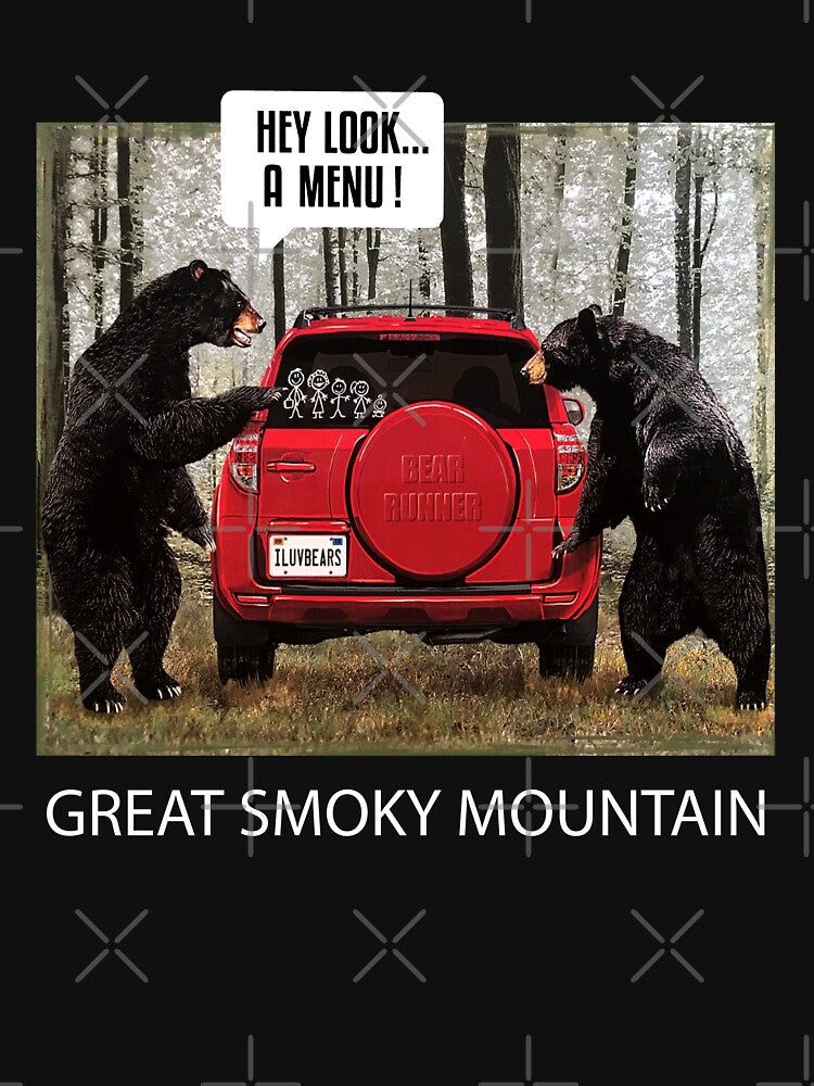 Great Smoky Mountain Bears Hey Look A Menu Design by baberscolbyw