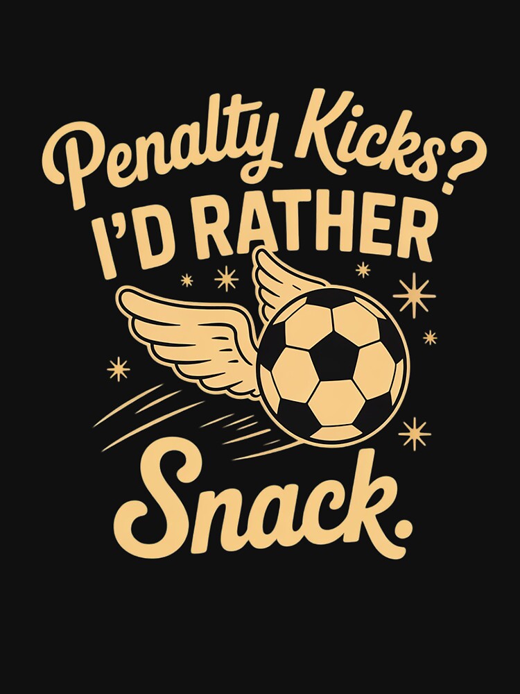Penalty Kicks I'd Rather Snack Football Cookie Humor by HORIZBoutique