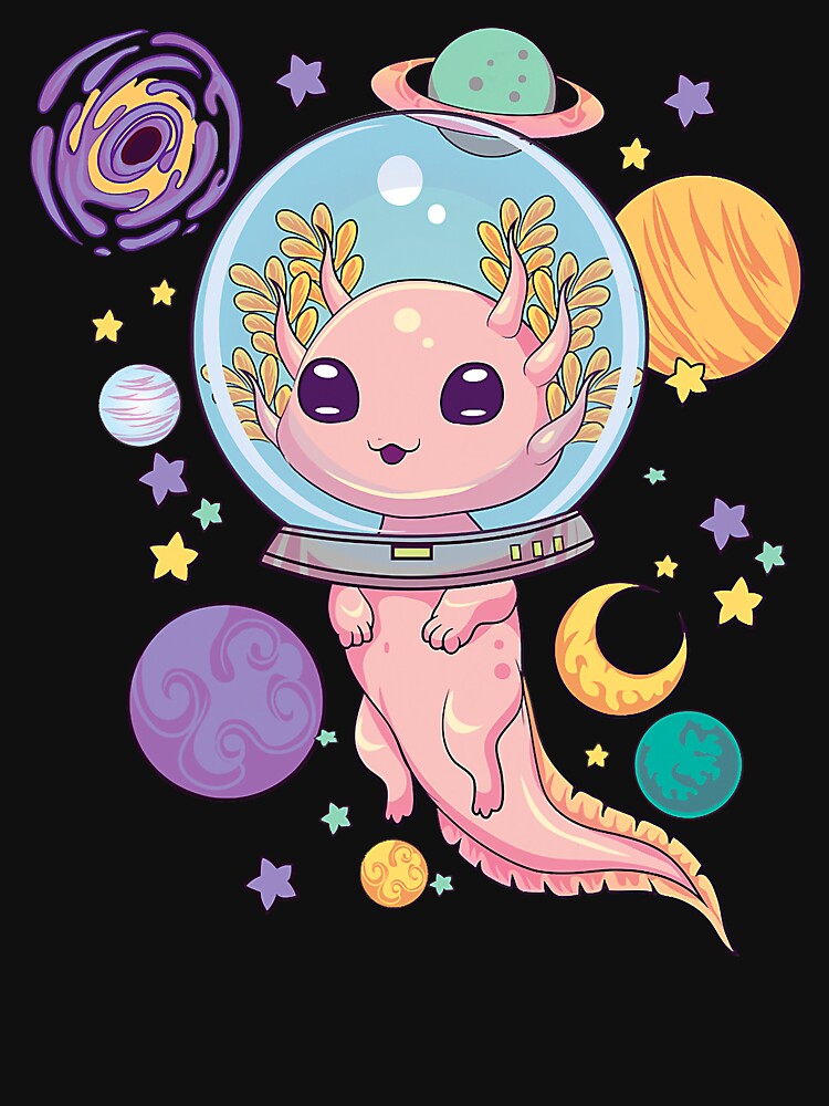 Space Axolotl Kawaii Funny Axolotl Lover by xmjajd
