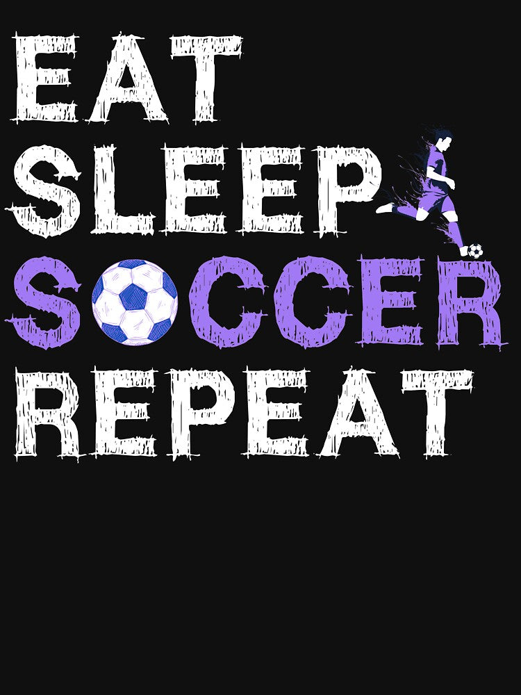 Eat Sleep Soccer Repeat Shirt Cool Sport Player Gift by TECHTiFY