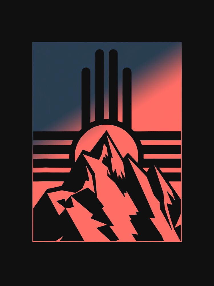 New Mexico State Zia Symbol Mountains by BundlerVq
