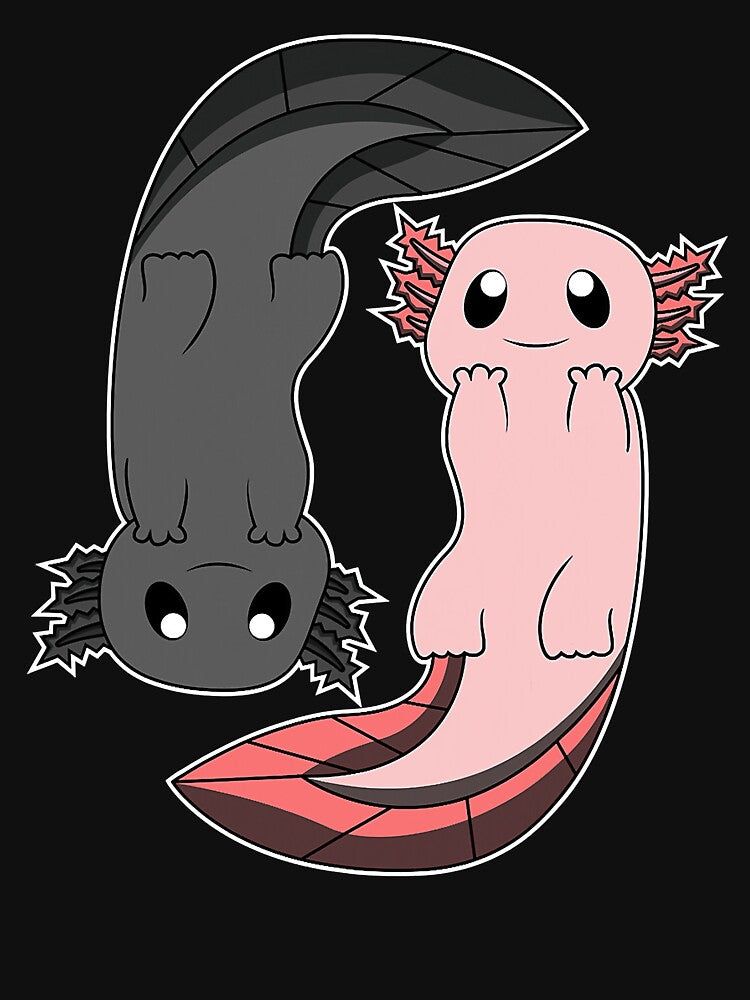 Axolotl Funny Yin Yang Reptile by xmjajd