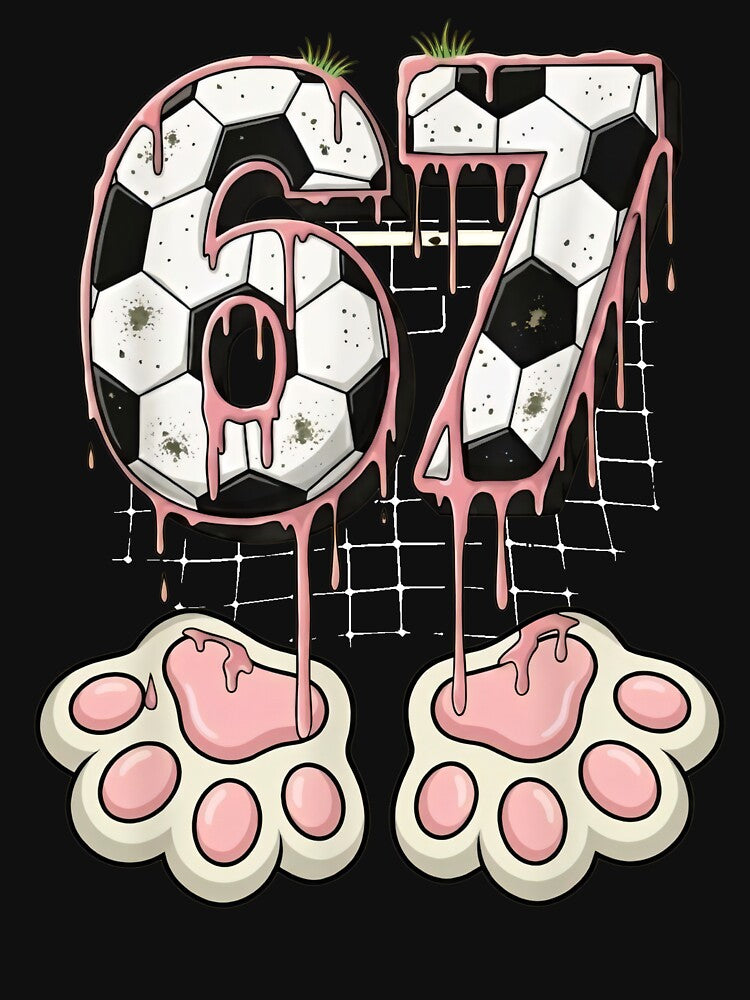 Melting Soccer 67 Shirt with Cat Paw Feet by LashondaGreen89