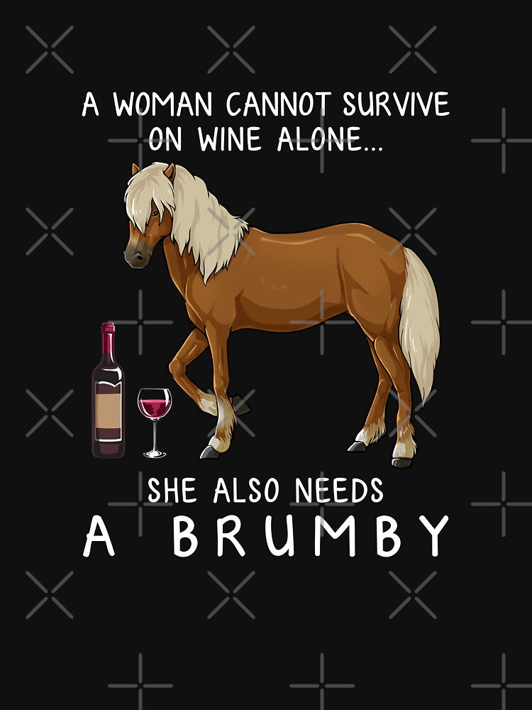Brumby horse and wine funny horse by TeeDoozy