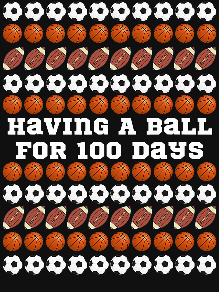 100 Days of School Soccer Basketball Football Boys Sports by FrankIsabel