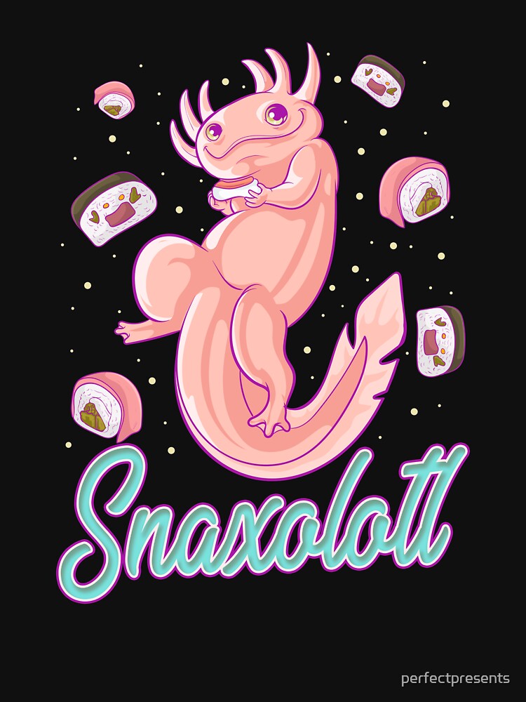 Snaxolotl Funny Axolotl Sushi Snacks Kawaii Food by perfectpresents